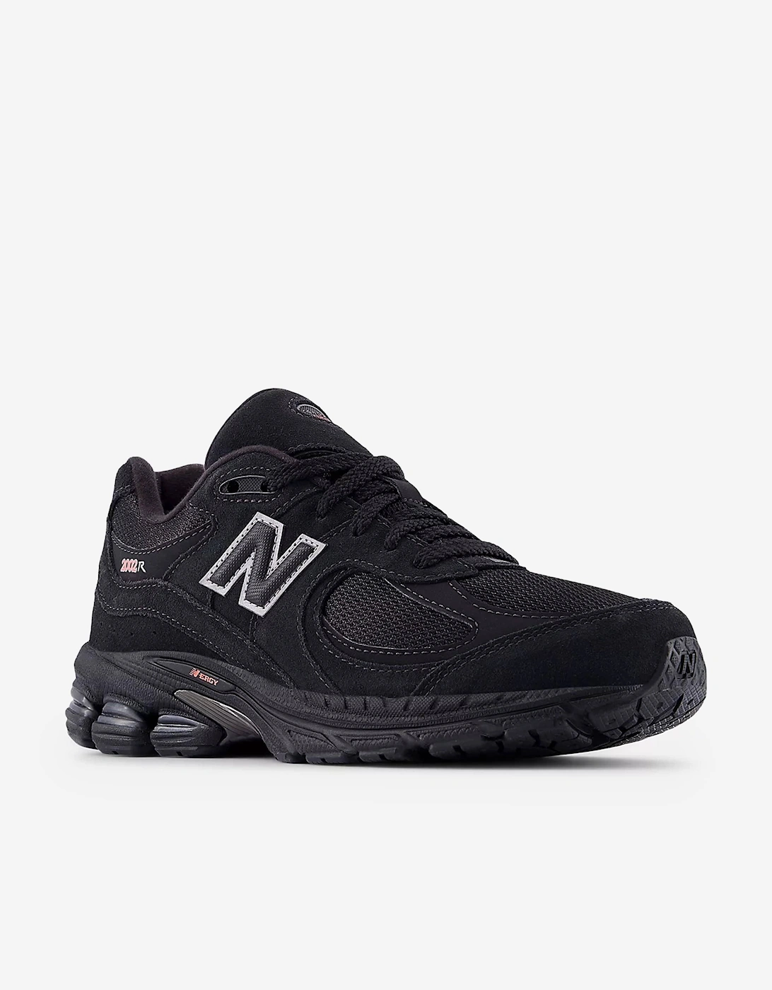 Kids 2002 Lace Trainers in Black