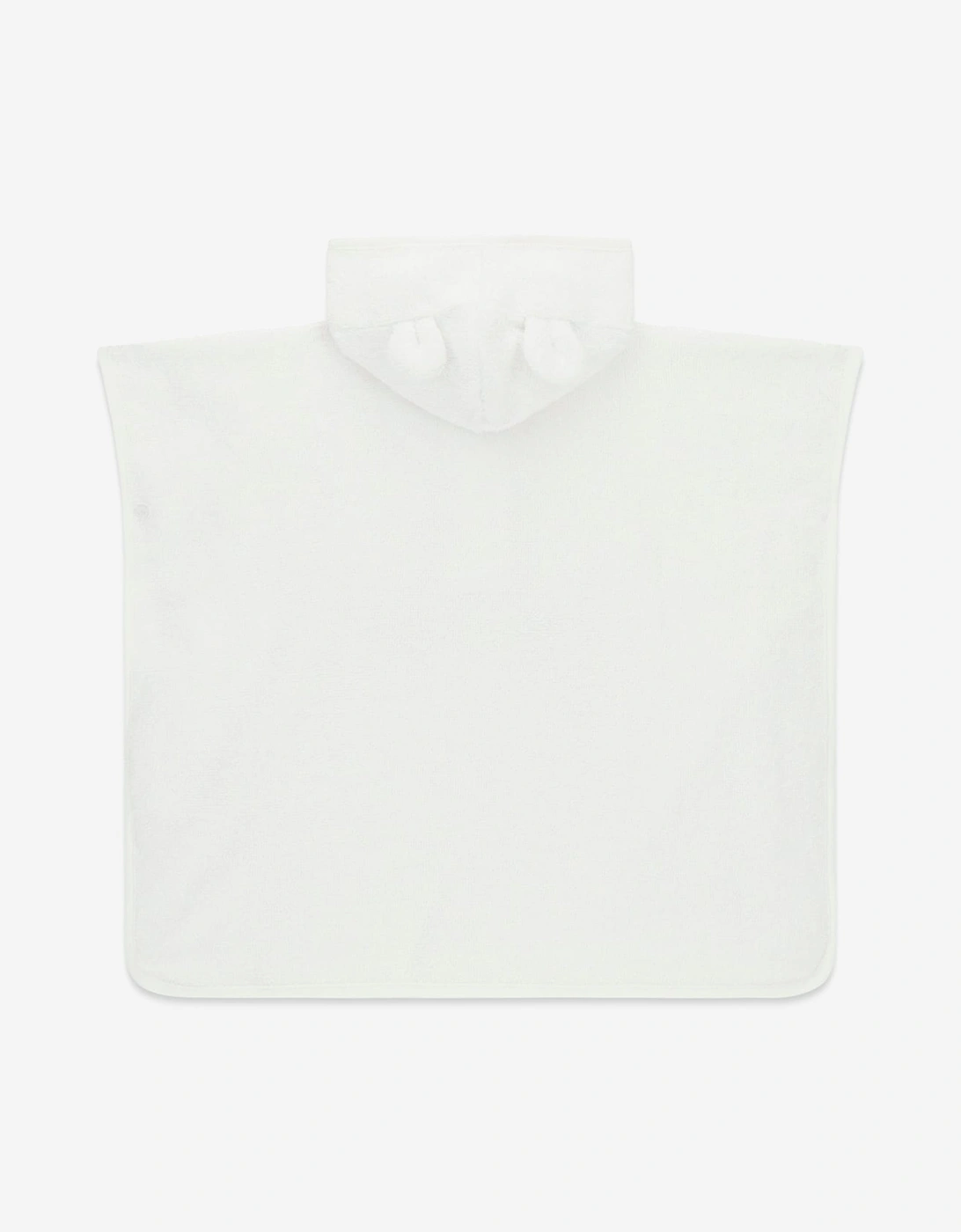 Baby Hooded Poncho Towel in White