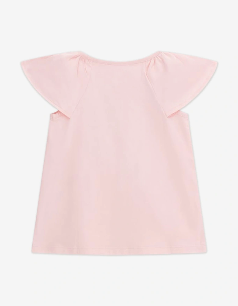 Girls Strawberry T-Shirt and Leggings Set in Pink