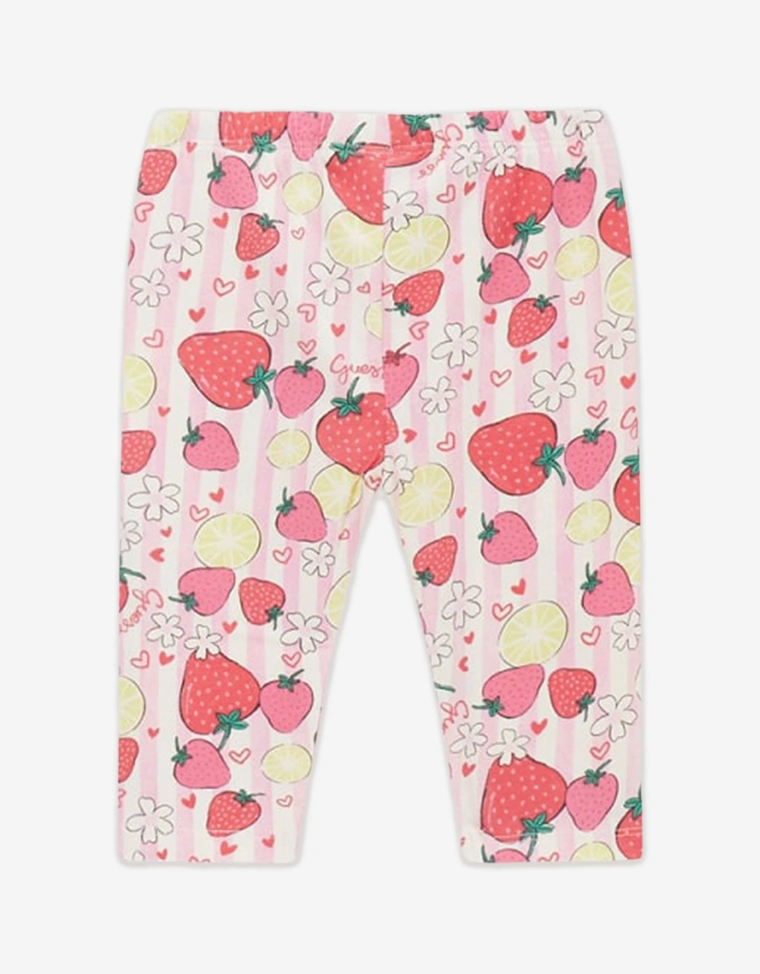 Girls Strawberry T-Shirt and Leggings Set in Pink
