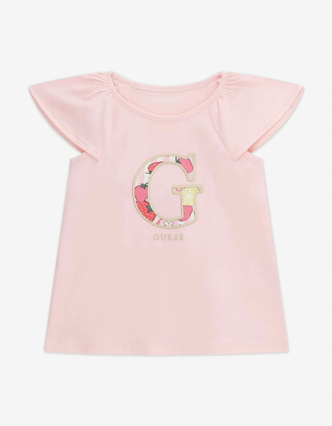Girls Strawberry T-Shirt and Leggings Set in Pink