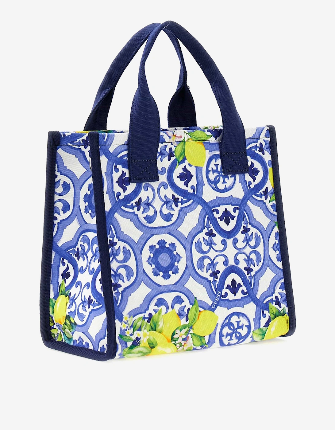 Girls Amalfi Coast Canvas Beach Bag in Blue (25cm)