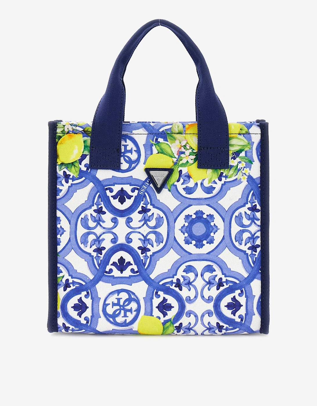 Girls Amalfi Coast Canvas Beach Bag in Blue (25cm), 5 of 4