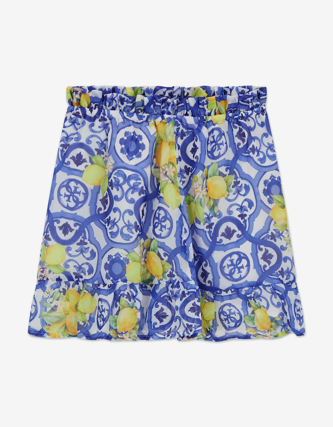 Girls Amalfi Coast Chiffon Flare Skirt in Blue, 5 of 4