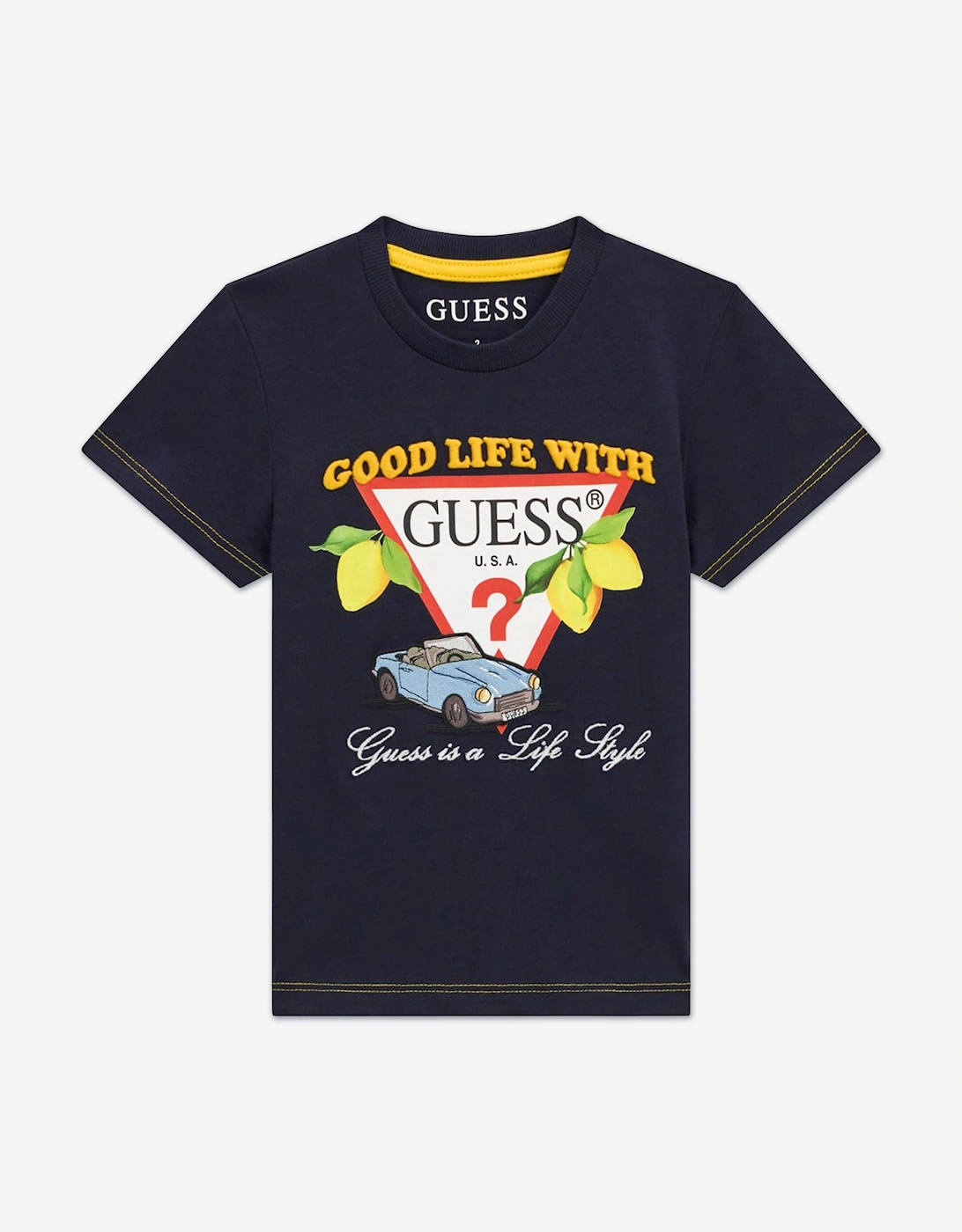 Boys Good Life T-Shirt in Navy, 5 of 4