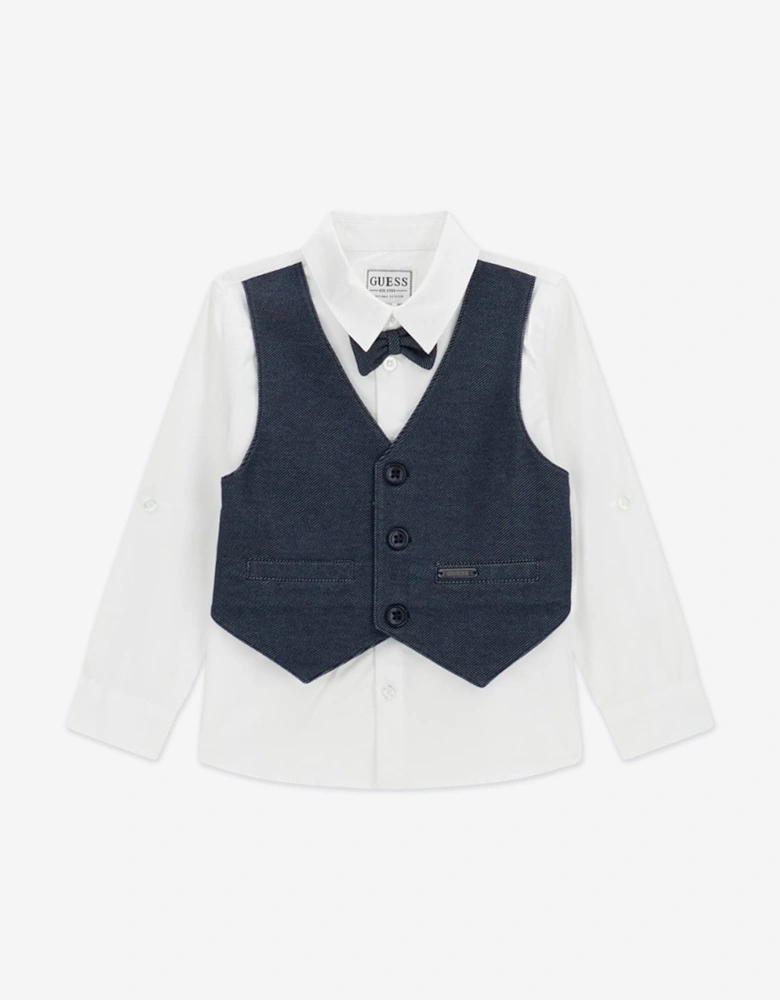 Boys Shirt and Trousers Set in Blue