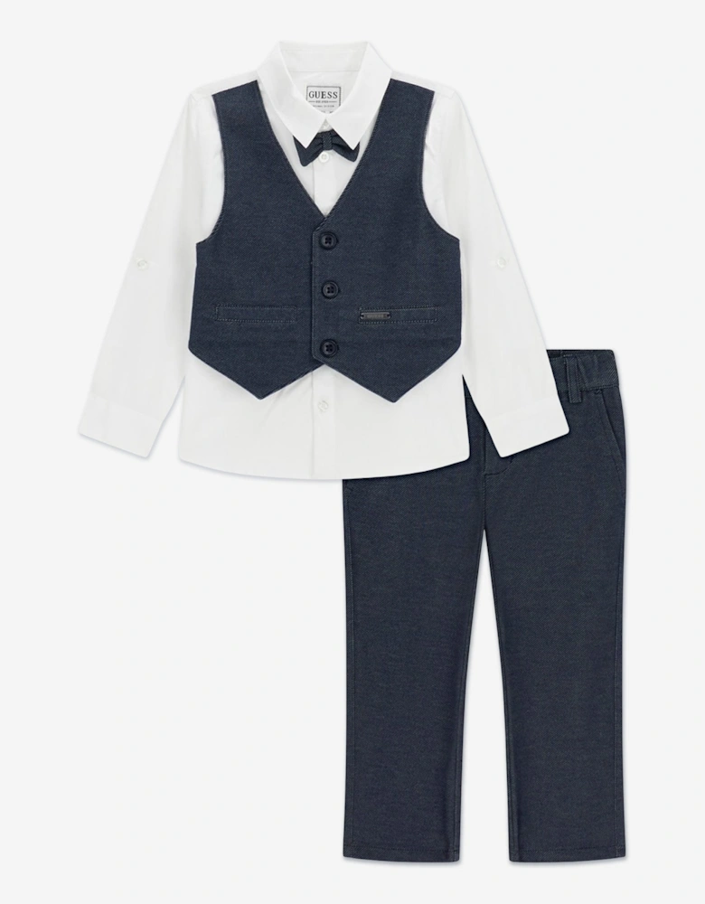 Boys Shirt and Trousers Set in Blue