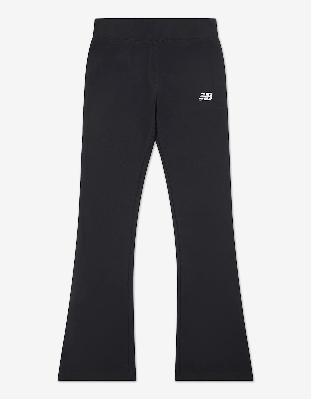 New Balance Girls Black 'S Logo Flare Leggings In  14 Years/15 Years Size 14 Kids