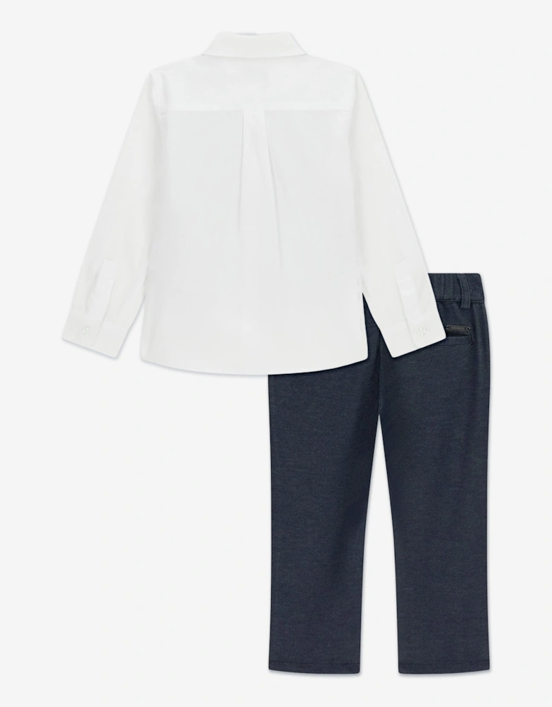 Boys Shirt and Trousers Set in Blue