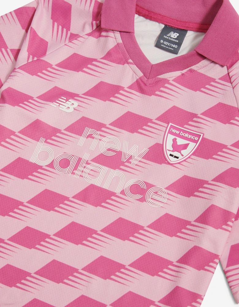 Girls Megaspeed AOP Football T-Shirt in Pink