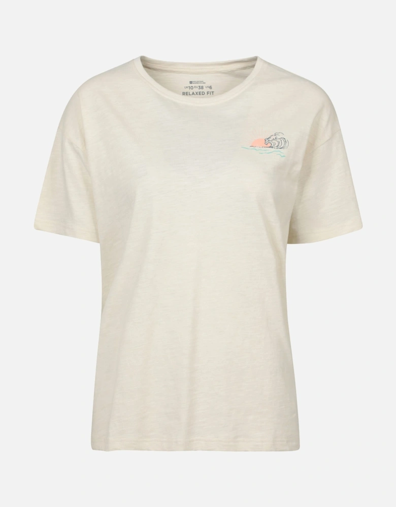 Womens/Ladies Sea Circle Relaxed Fit T-Shirt