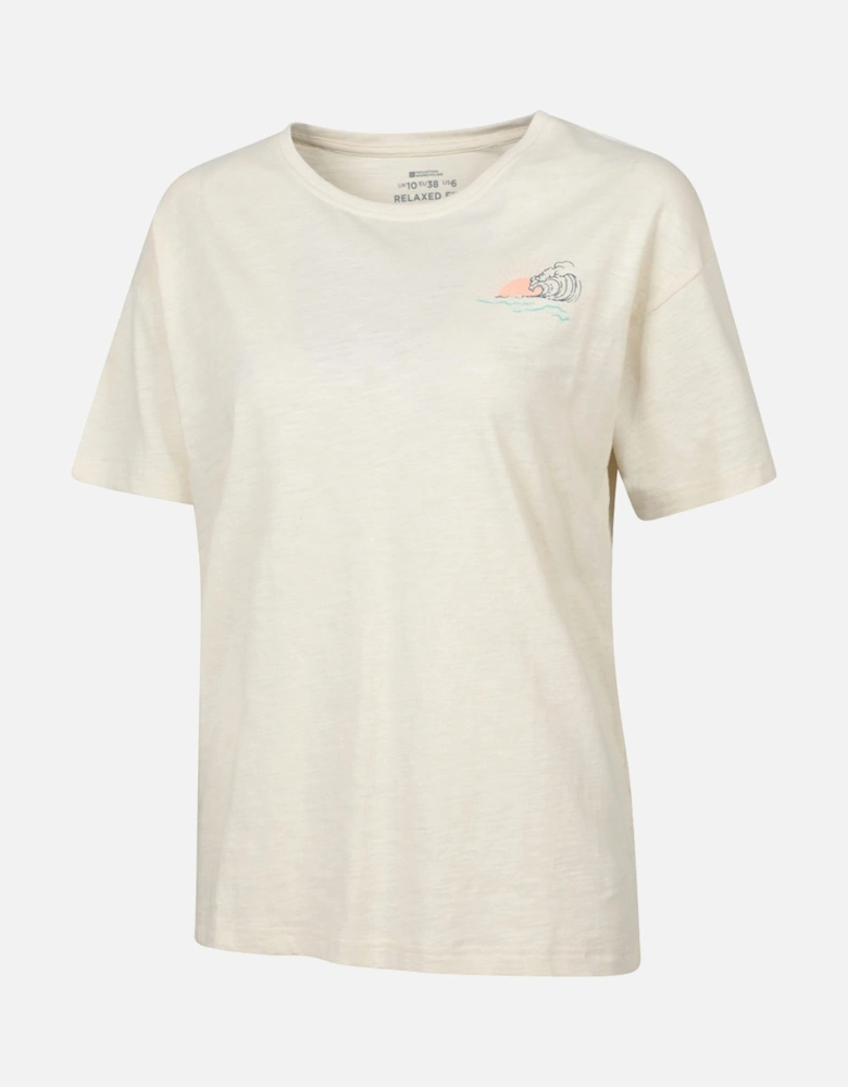 Womens/Ladies Sea Circle Relaxed Fit T-Shirt