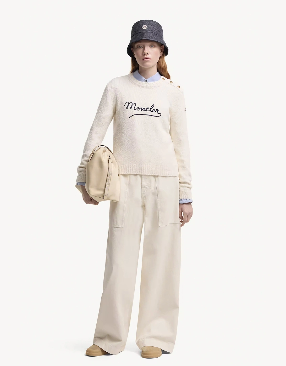 Womens Branded Sweatshirt Cream