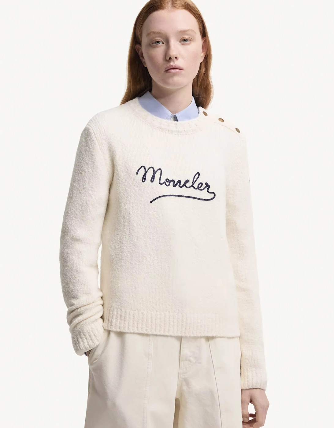 Womens Branded Sweatshirt Cream