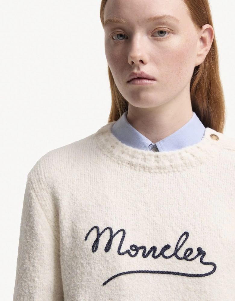 Womens Branded Sweatshirt Cream