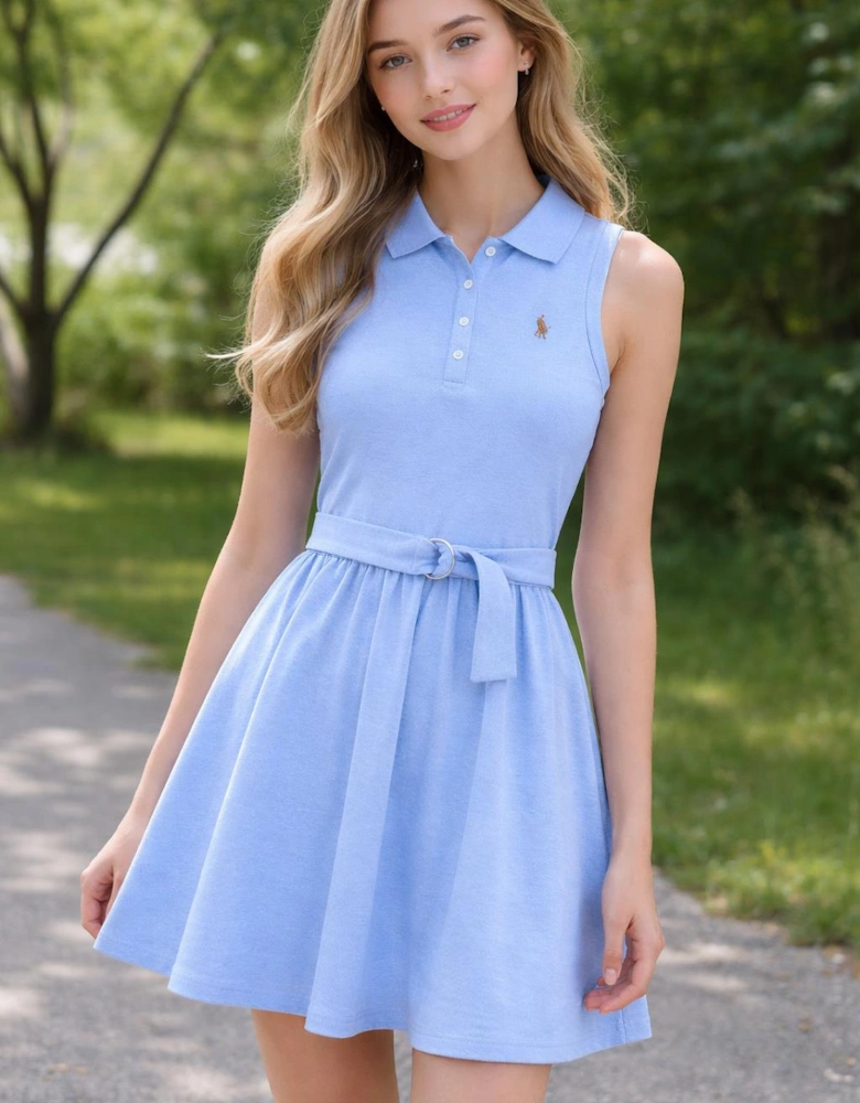 TEEN GIRLS OXFORD BLUE POLO DRESS 966714