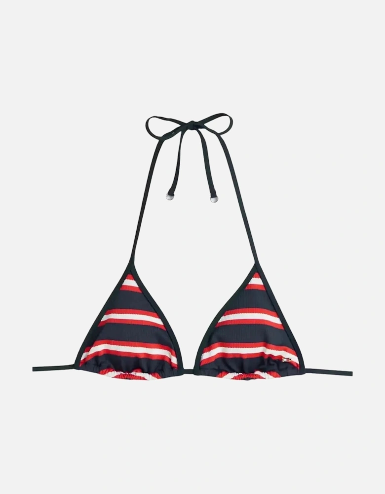 TH Texture Triangle Bikini Top, New Preppy Stripe Navy