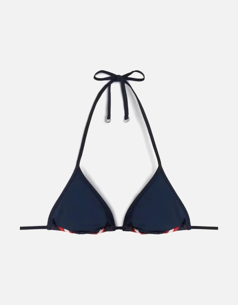 TH Texture Triangle Bikini Top, New Preppy Stripe Navy