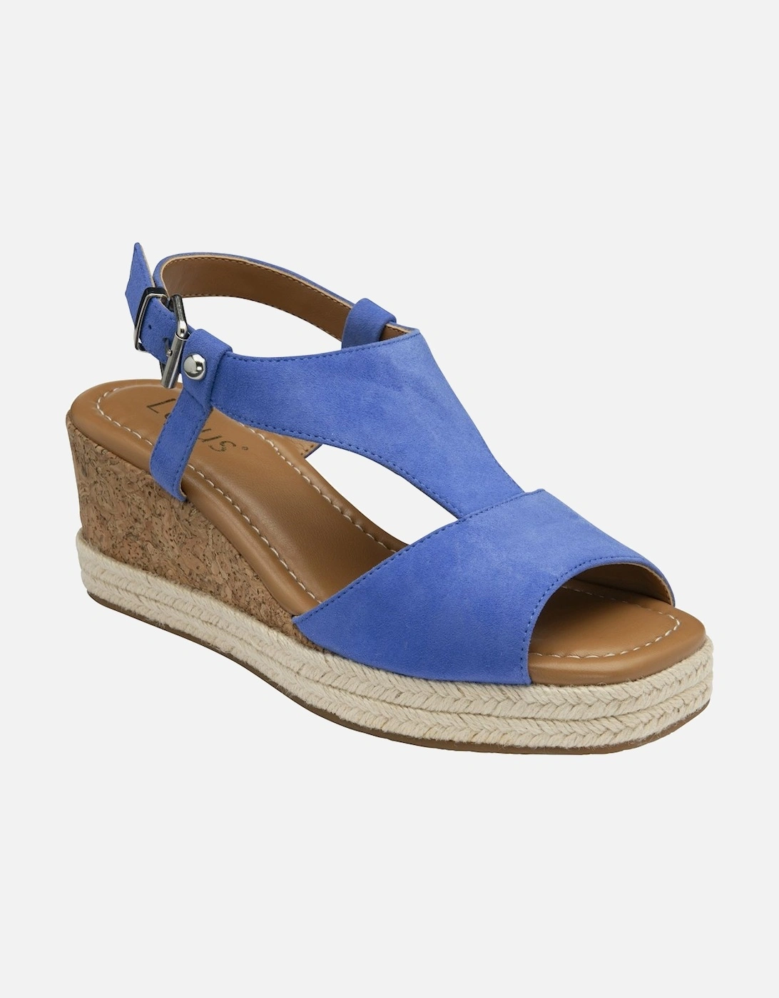 Lotus Women's Blue Madalene Wedge Sandals - Size: 3
