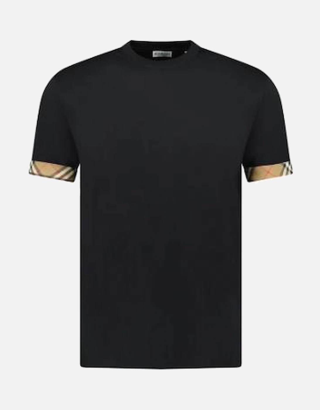 Ellison Check Sleeve T Shirt Black, 3 of 2