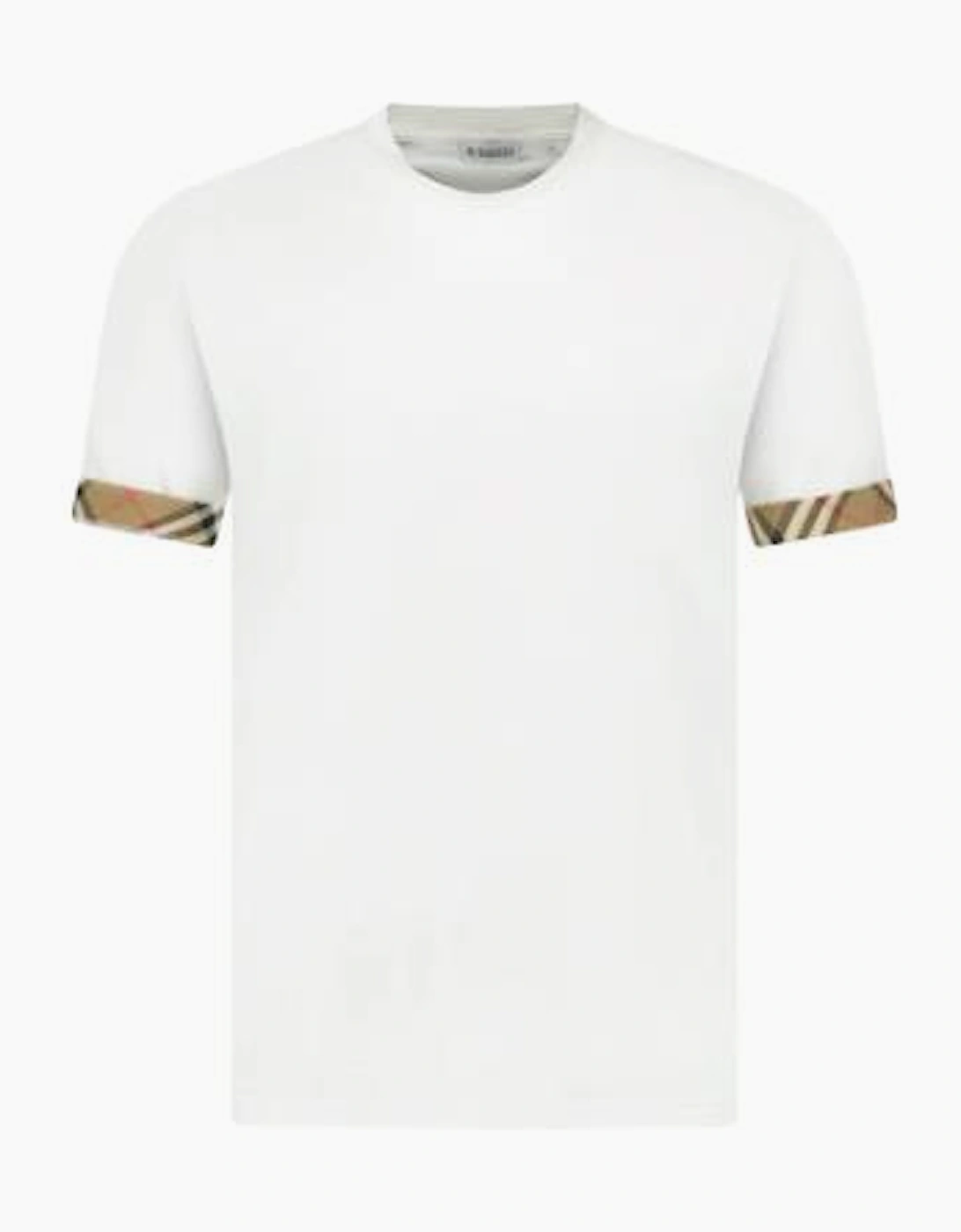 Burberry Men's Burberry Ellison Check Sleeve T Shirt White