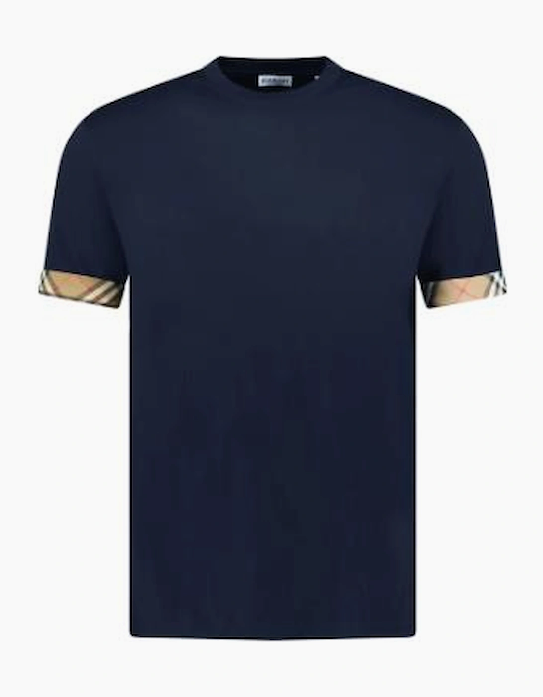 Burberry Men's Burberry Ellison Check Sleeves T Shirt Navy