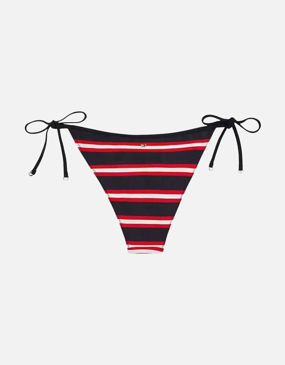 TH Texture V-String Side Tie Bikini Bottoms, New Preppy Stripe Navy