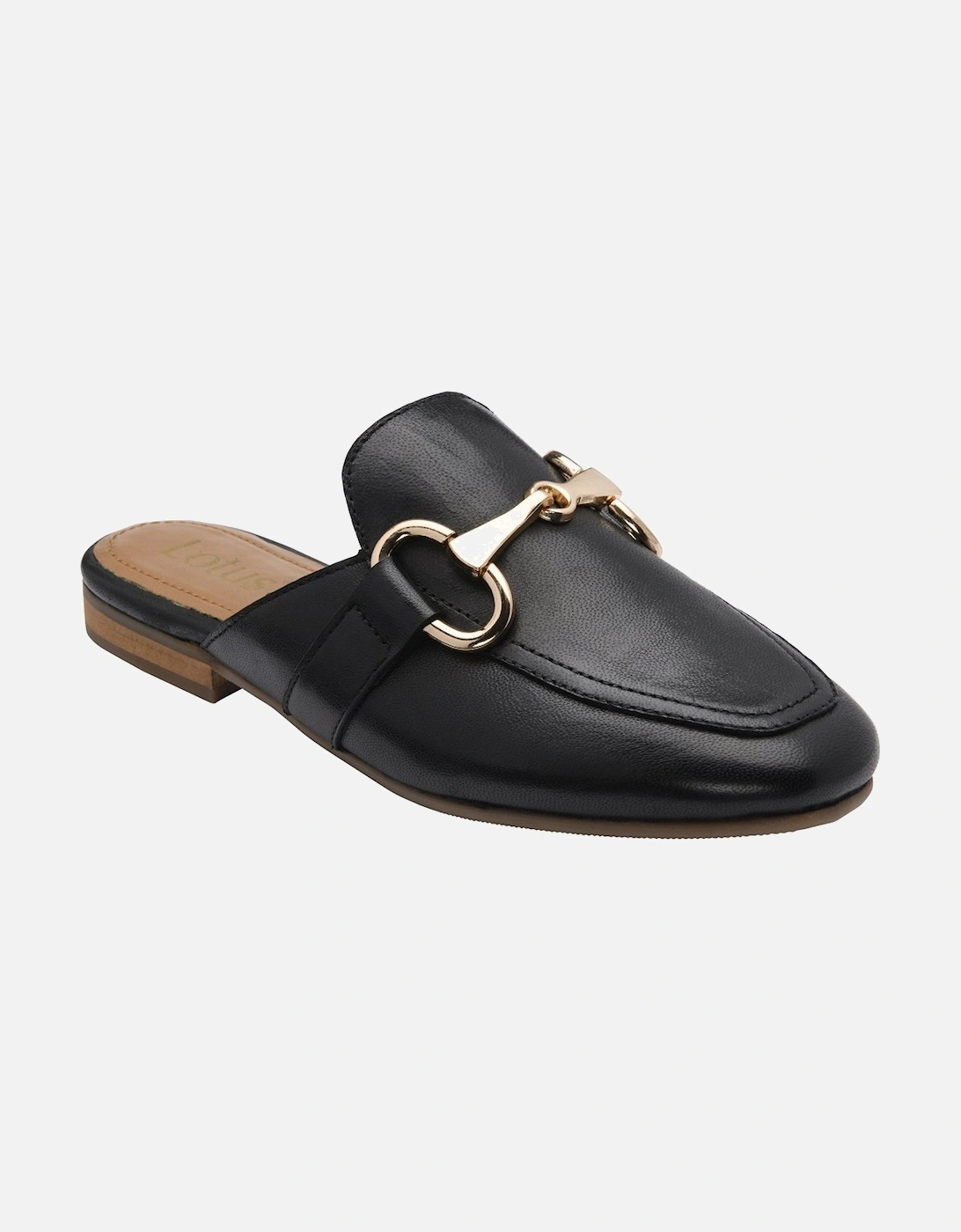 Lotus - Women's Loafers - Backless - Suede/Leather - Black - Size: 8 / 41