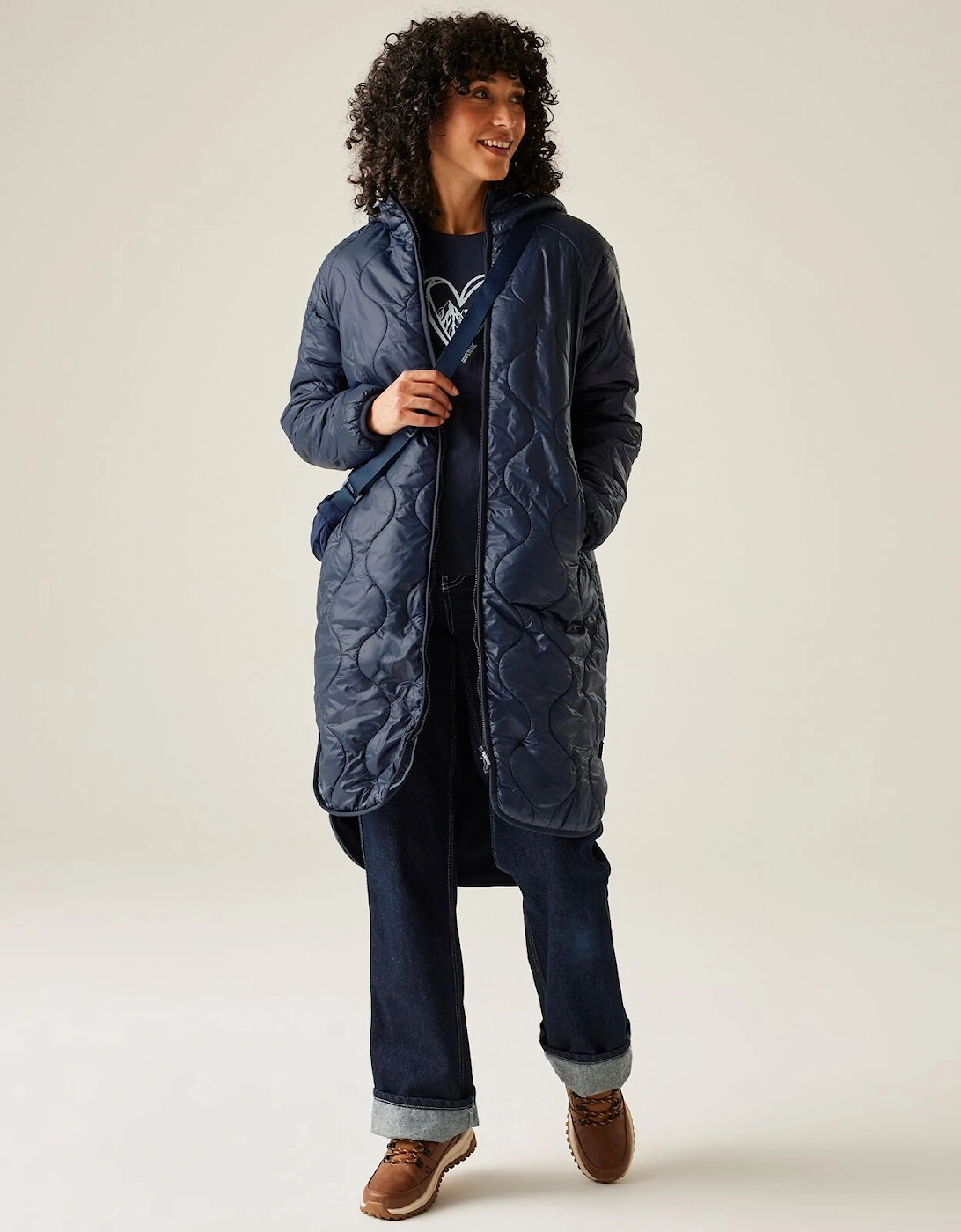 Womens Triea Quilted Longline Padded Jacket, 2 of 1