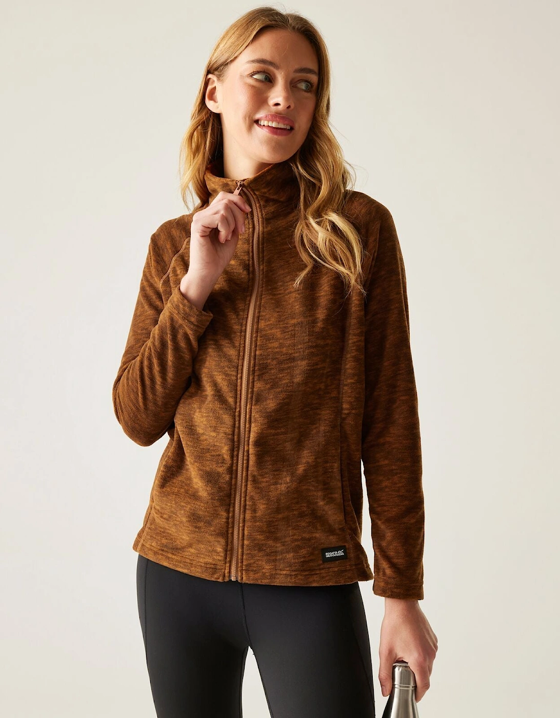 Regatta Womens Mayse Peached Marl Full Zip Fleece, 2 of 1