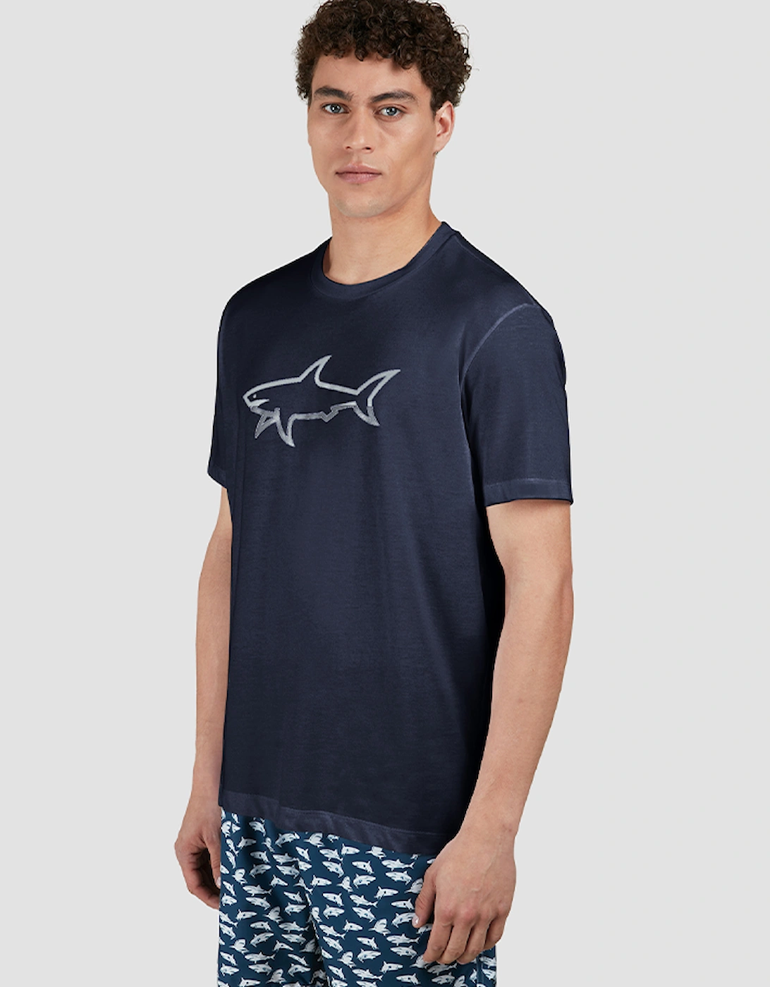 Paul & Shark Men's Navy Lightweight Cotton Jersey T-Shirt - Size 44