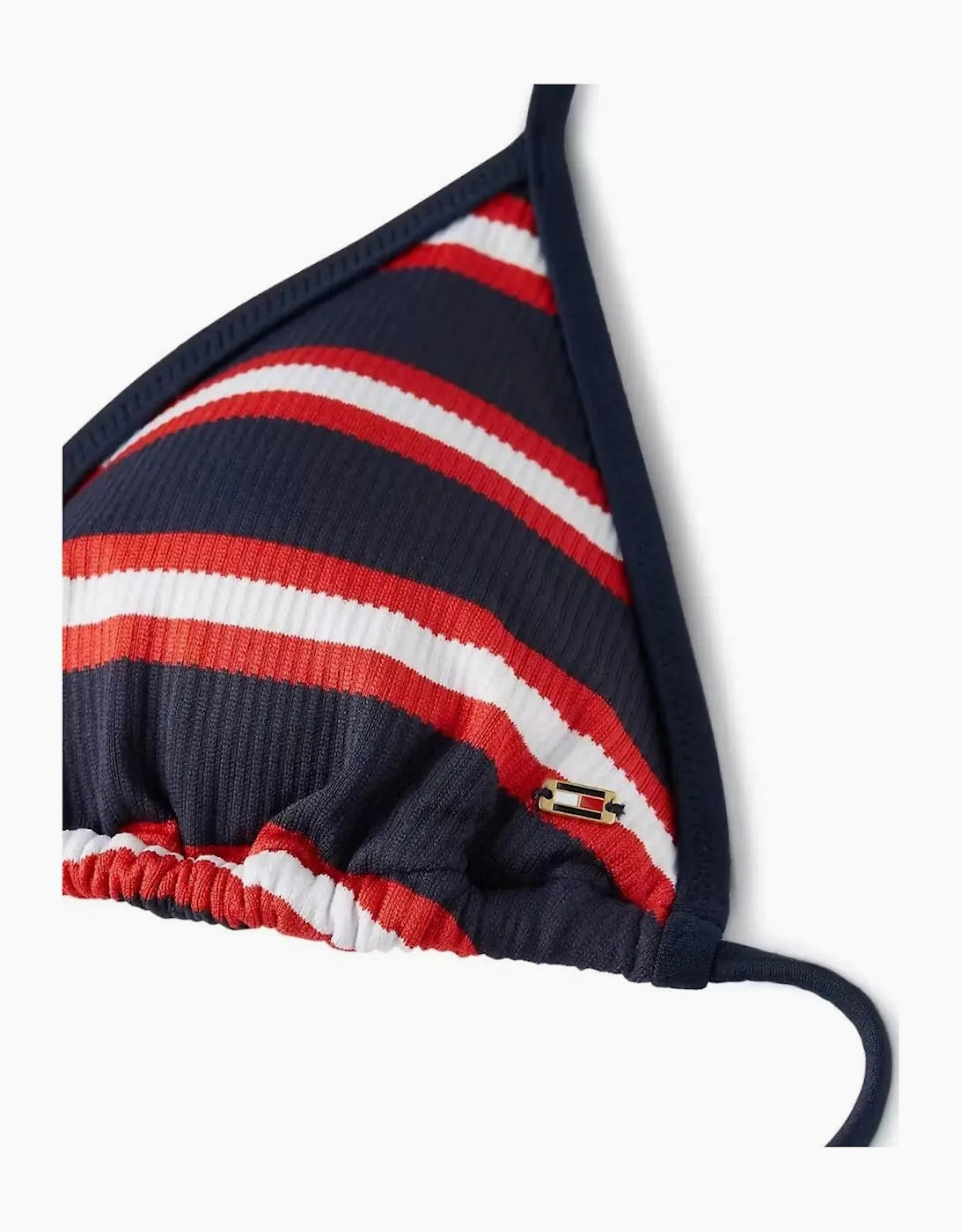 TH Texture Triangle Bikini Top, New Preppy Stripe Navy