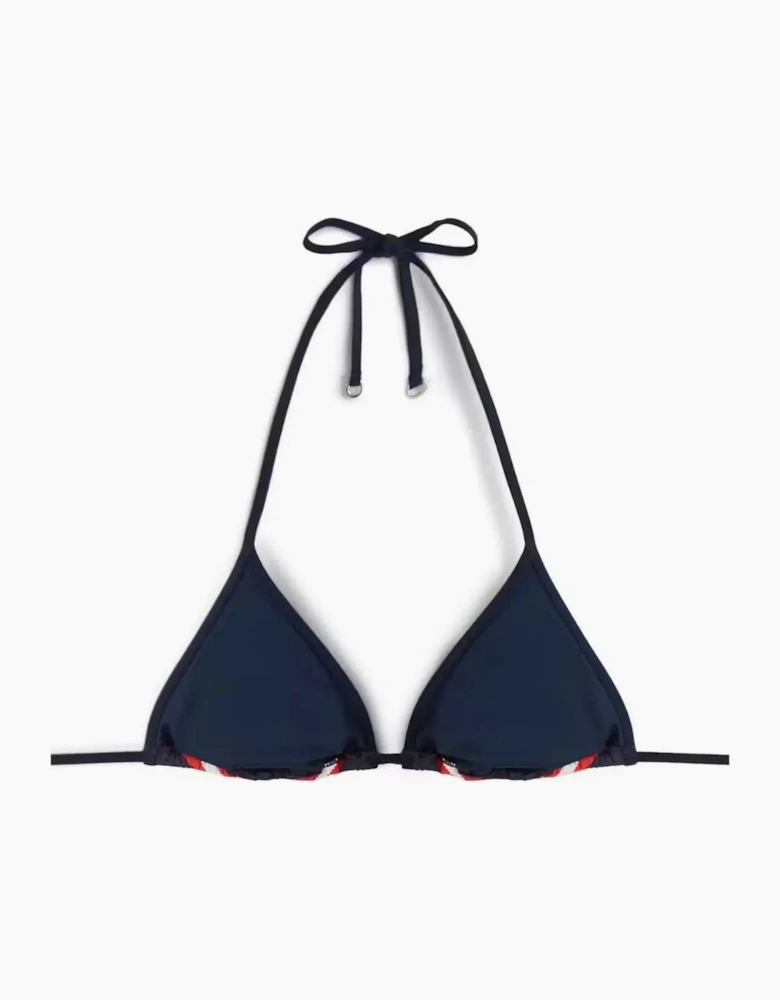 TH Texture Triangle Bikini Top, New Preppy Stripe Navy