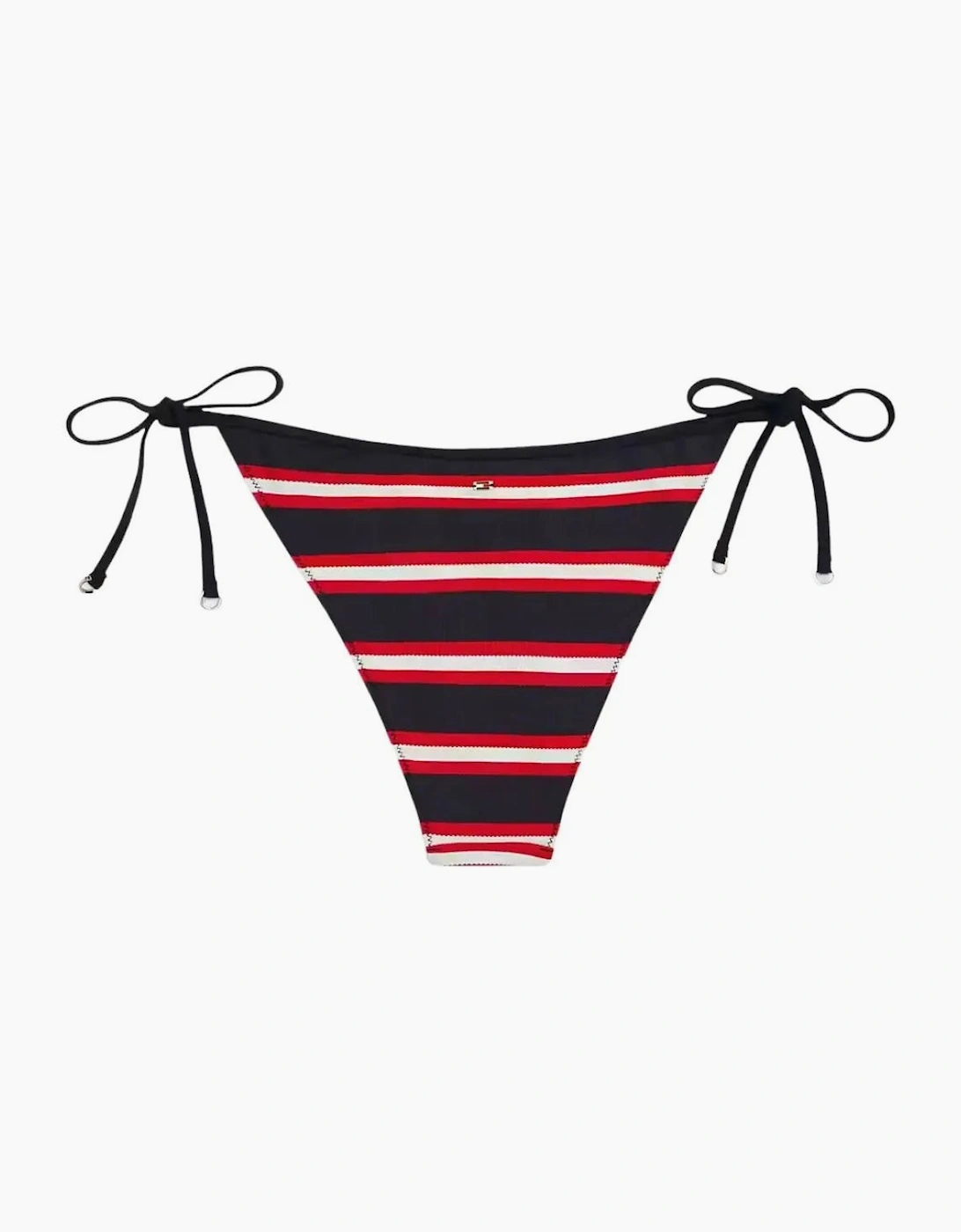 TH Texture V-String Side Tie Bikini Bottoms, New Preppy Stripe Navy