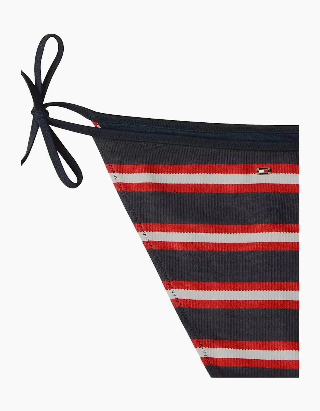 TH Texture V-String Side Tie Bikini Bottoms, New Preppy Stripe Navy