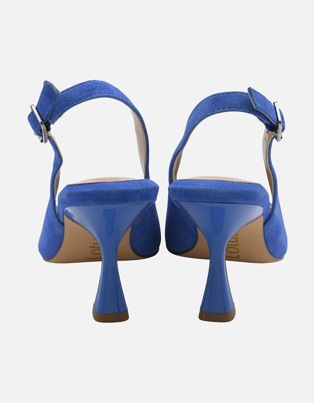 Lotus Women's Cornflower Blue Suede Delfina Slingback Court Shoes Colour: : Size 4 - Image 3