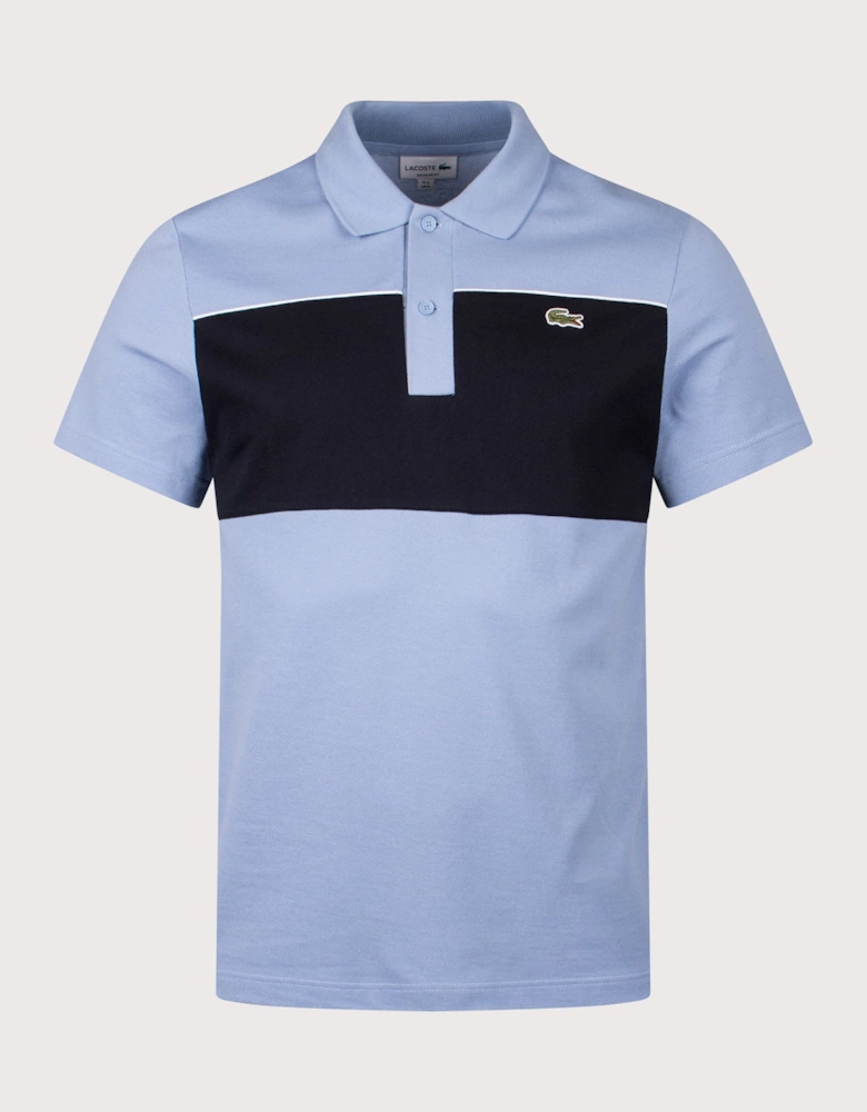 Colour Block Piqué Polo Shirt