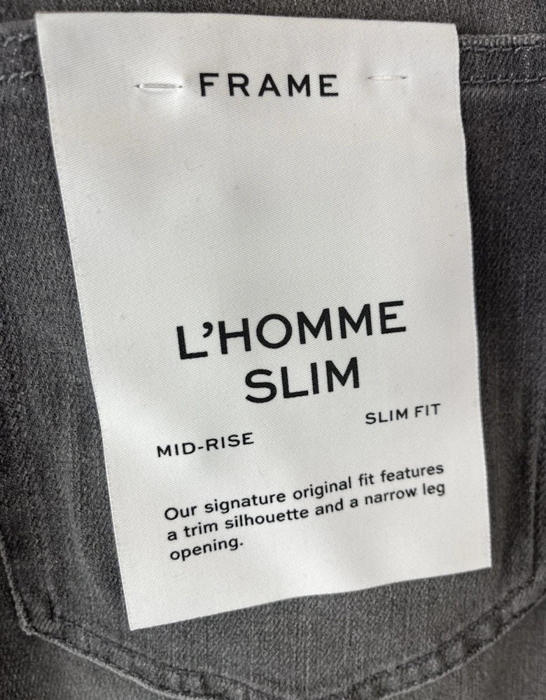 Men's Washed Black L'Homme Slim Fit Jeans