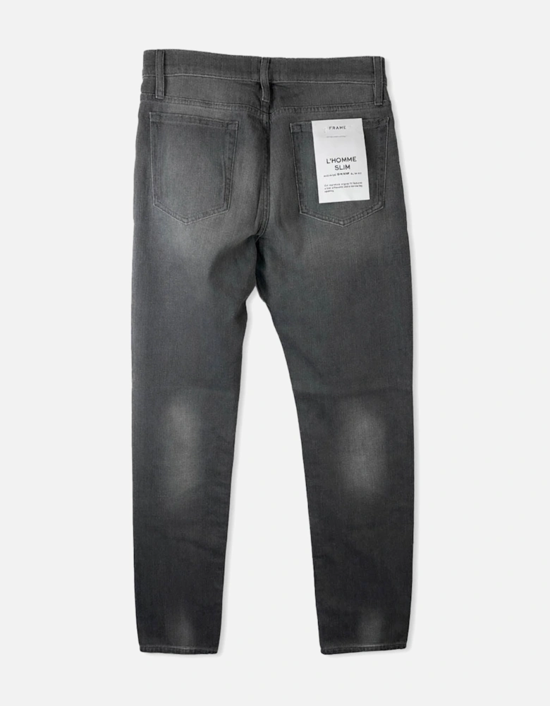 Men's Washed Black L'Homme Slim Fit Jeans