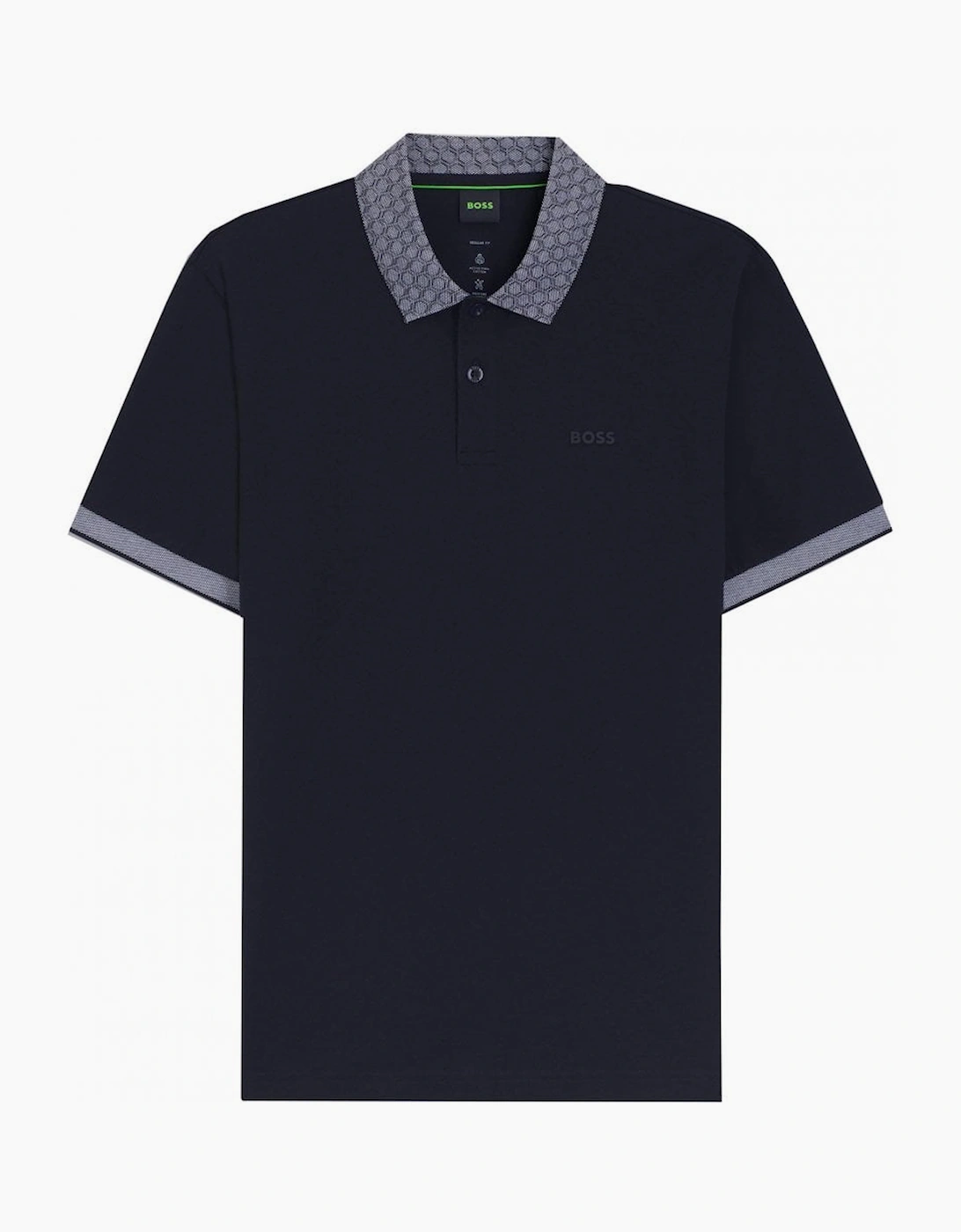 Hugo Boss Men's Black Navy Chip Paddy Polo Shirt - Size: 46