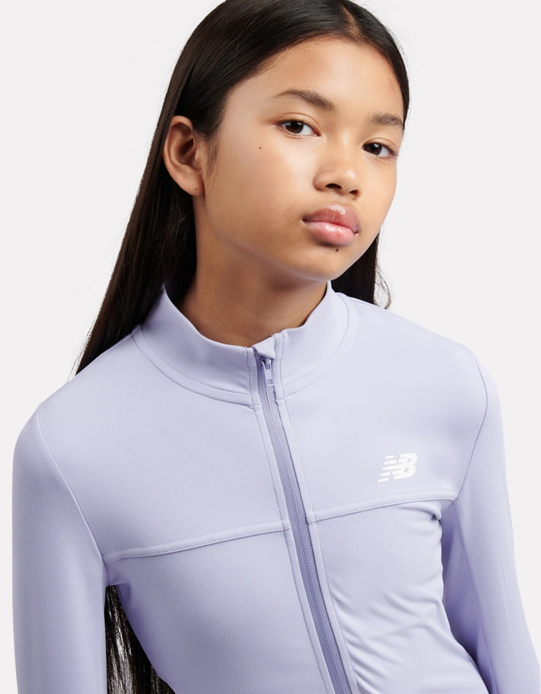 Girls Daybreak Performance Funnel Track Jacket in Blue