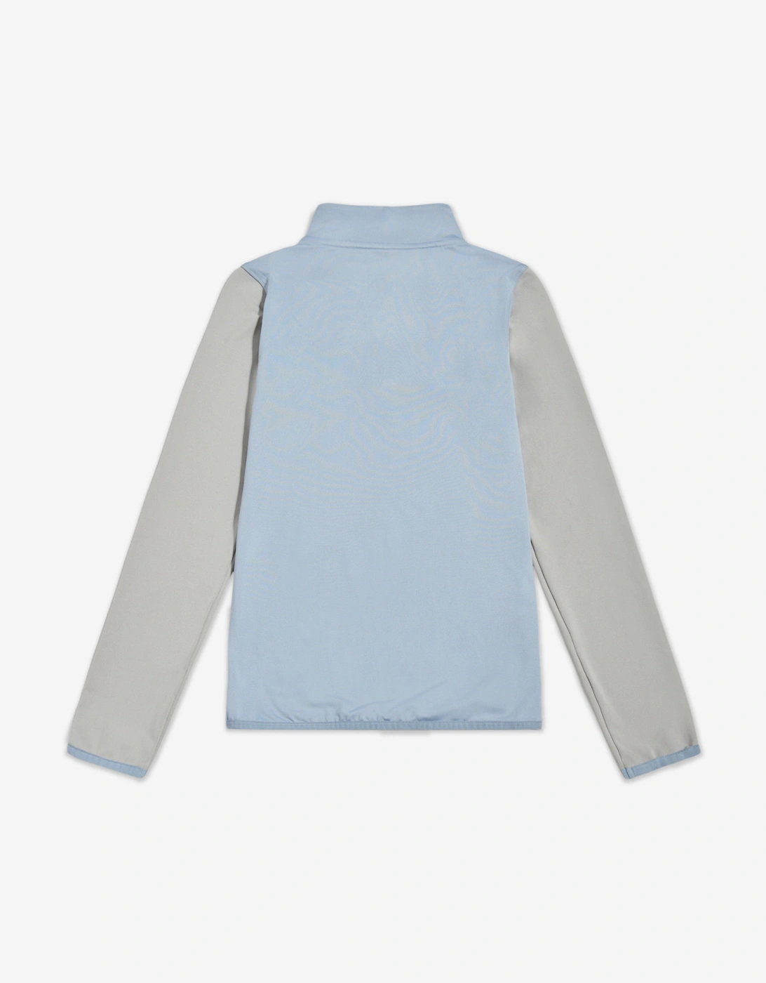 Boys Contrast Panel 1/4 Zip Funnel Sports Top in Grey