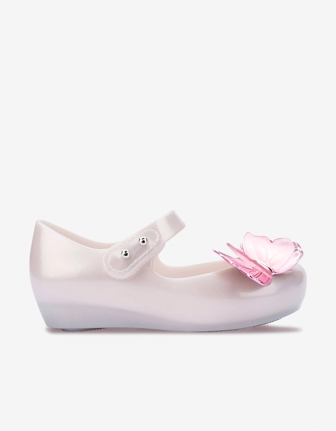 Mini Melissa Girls White 'S Ultra Fly Iii Ballerinas In - Size: Eu 30 Uk 11 Kids