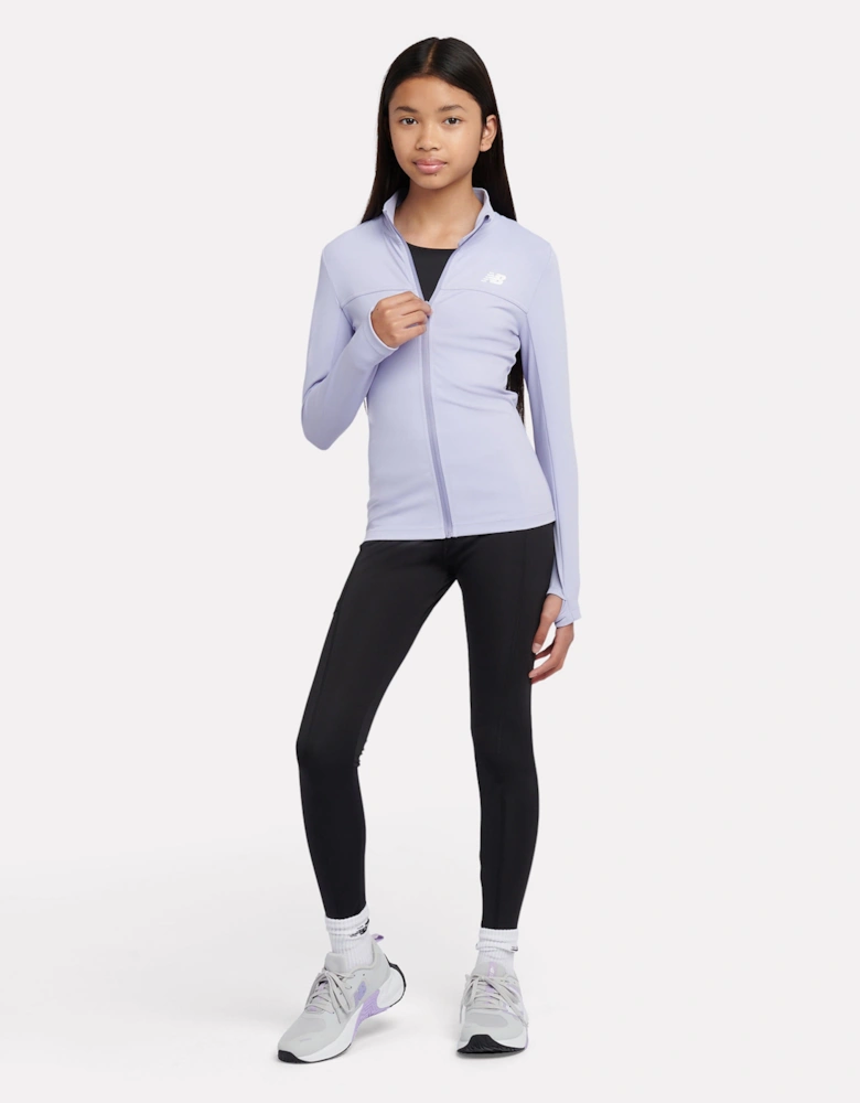 Girls Daybreak Performance Funnel Track Jacket in Blue
