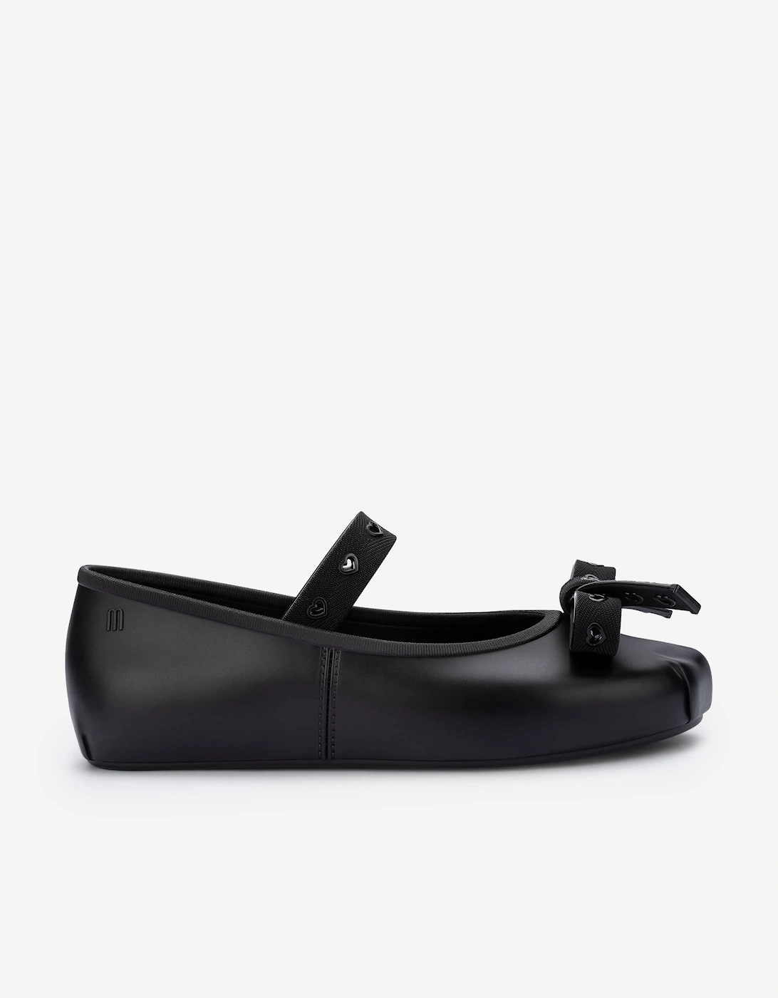 Mini Melissa Girls Black 'S Sophie Crush Ballerinas In - Size: Eu 19 - 20 Uk 4 Kids