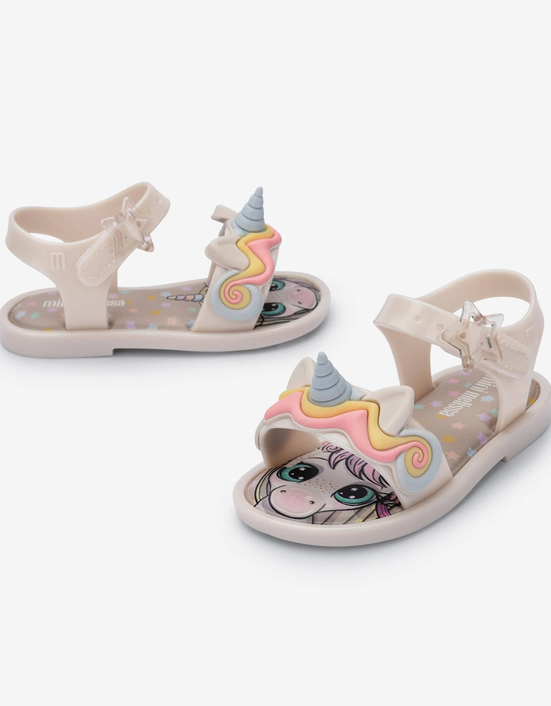 Girls Mar Unicorn Sandals in Beige