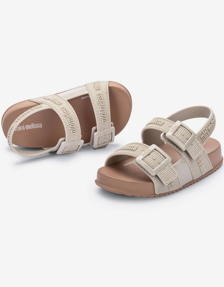 Girls Cozy M Lover Sandals in Beige