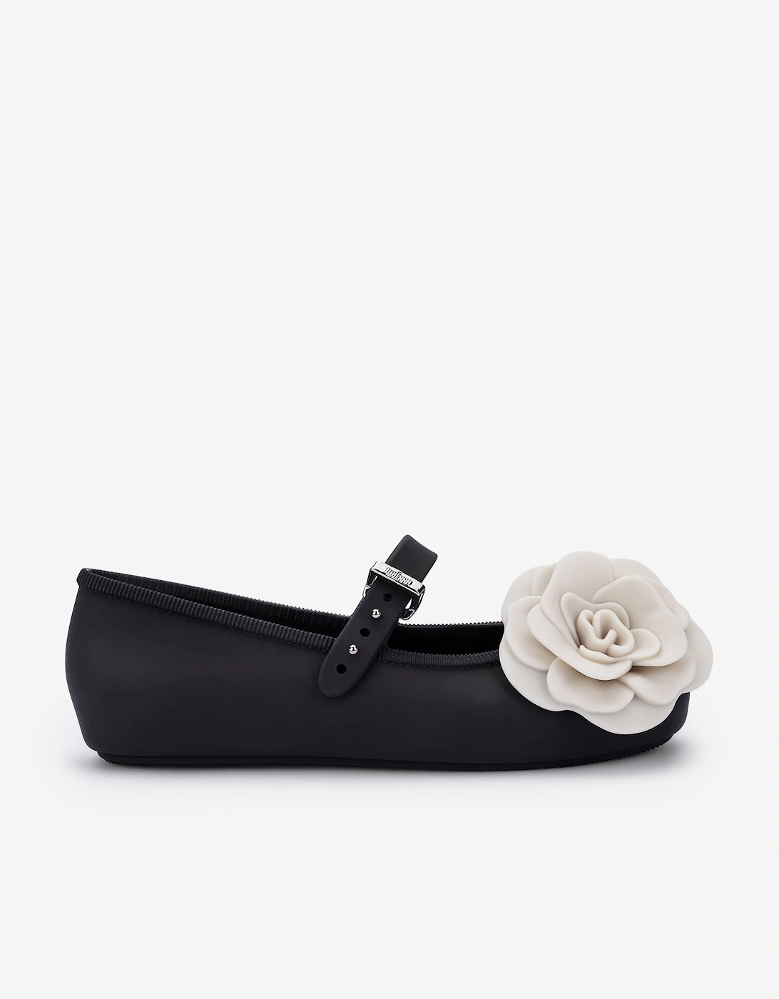 Mini Melissa Girls Black 'S Soft Petals Ballerinas In  Size 25 Kids