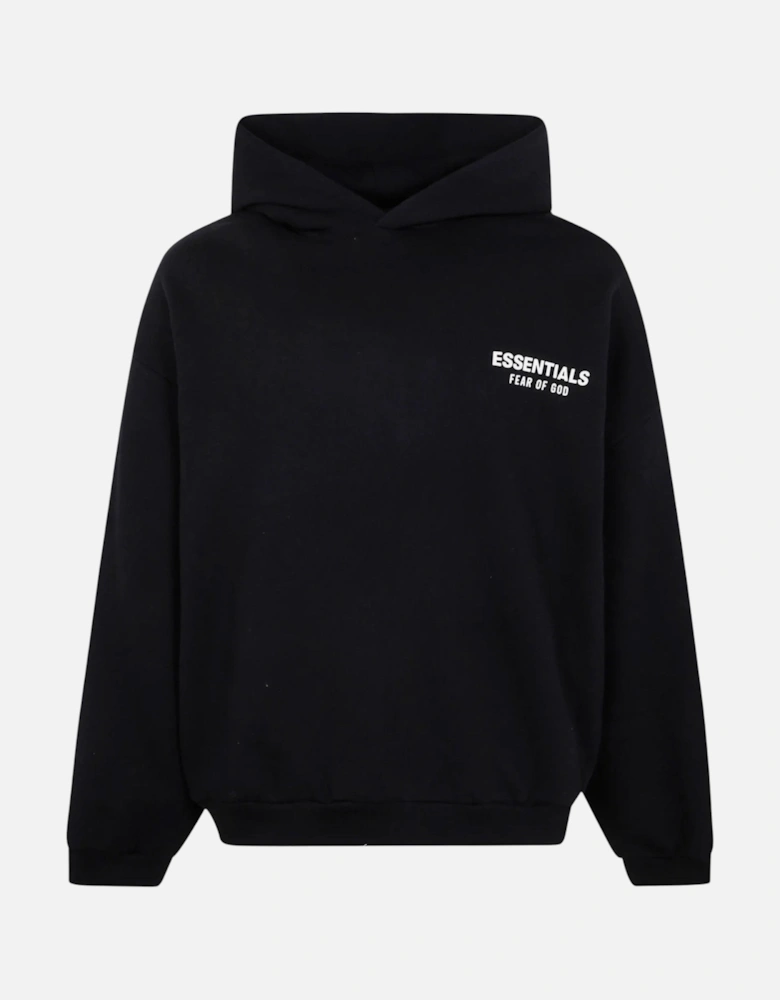 Fear Of God Black White Logo Essential Hoodie