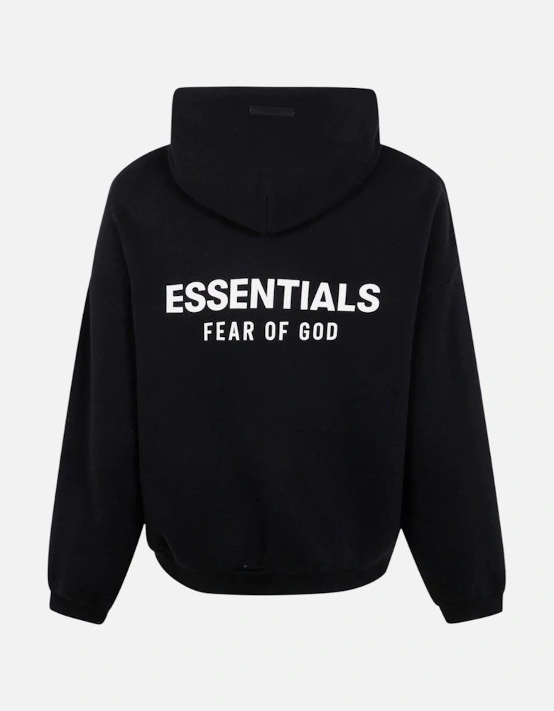 Fear Of God Black White Logo Essential Hoodie